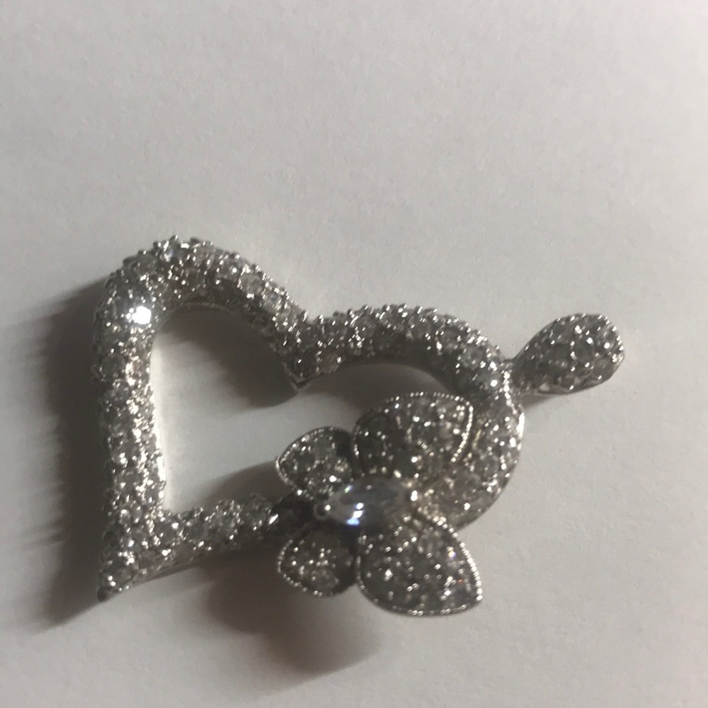 7g FAS STERLING HEART RHINESTONES PENDANT - Picture 8 of 8